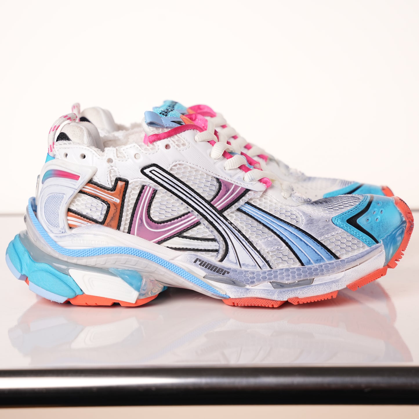 Balenciaga Wmns Runner Sneaker 'Grey Multi-Color' 772767 W3RMU 9458