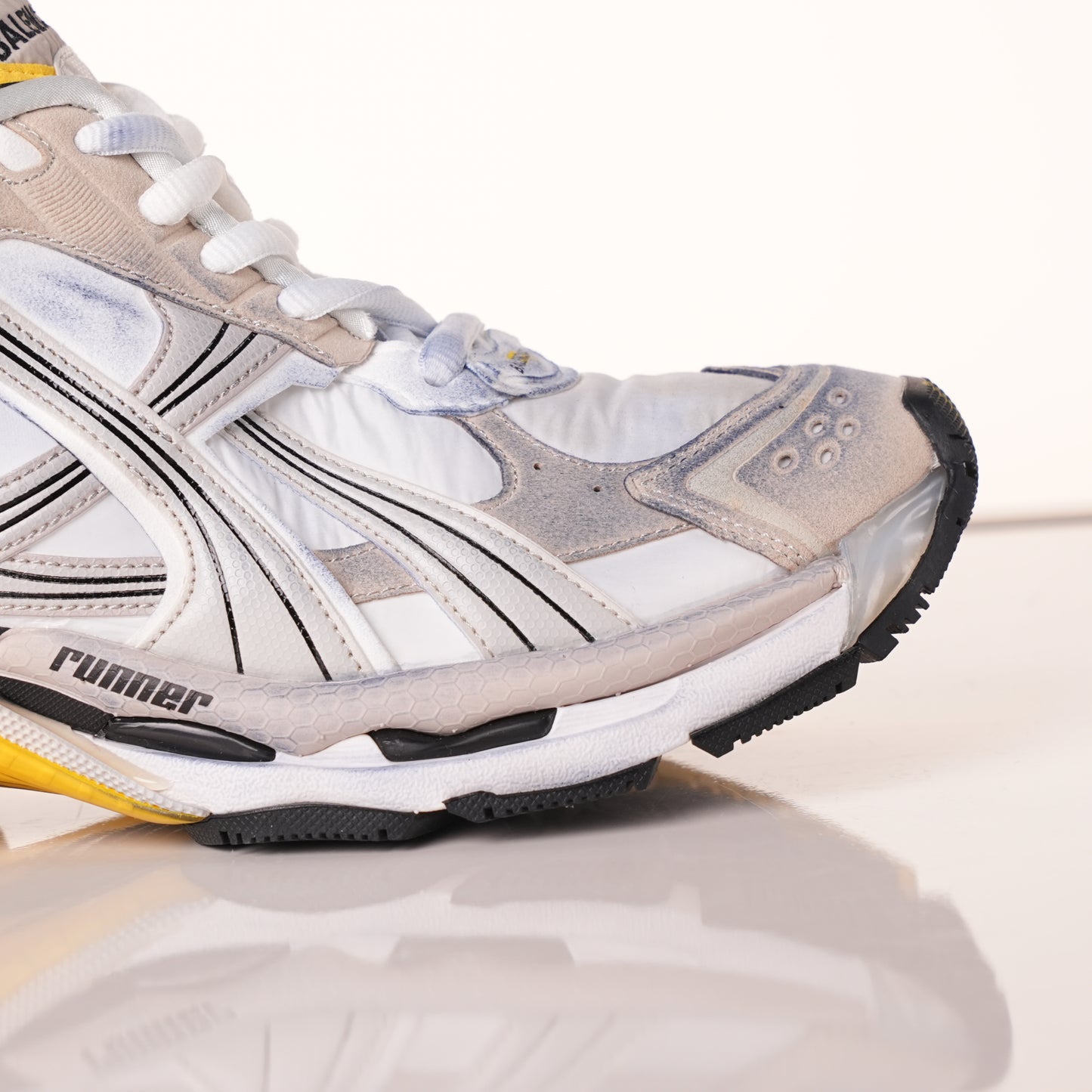 Balenciaga Runner Sneaker 'White Yellow' 772767 W3RNY 9170