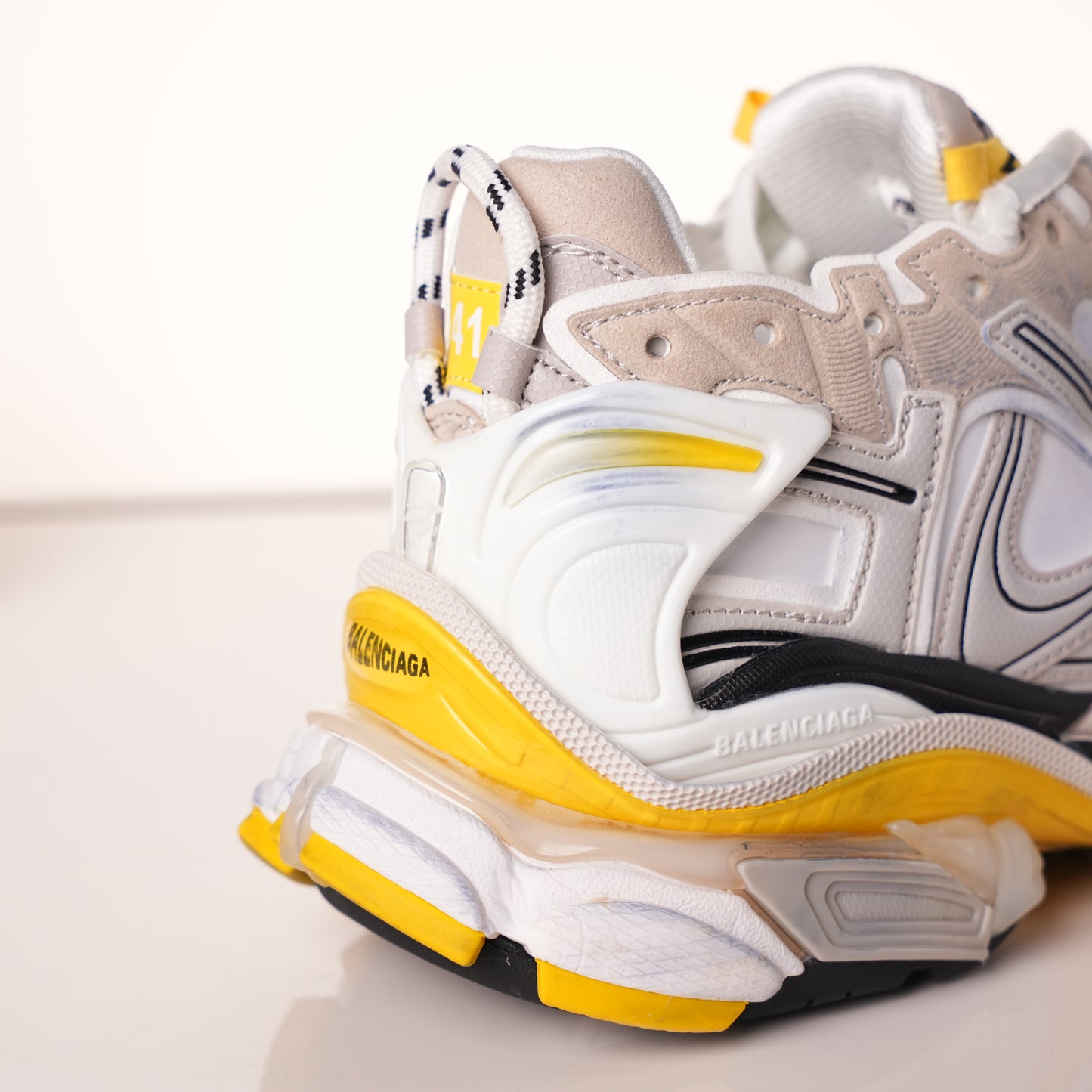 Balenciaga Runner Sneaker 'White Yellow' 772767 W3RNY 9170