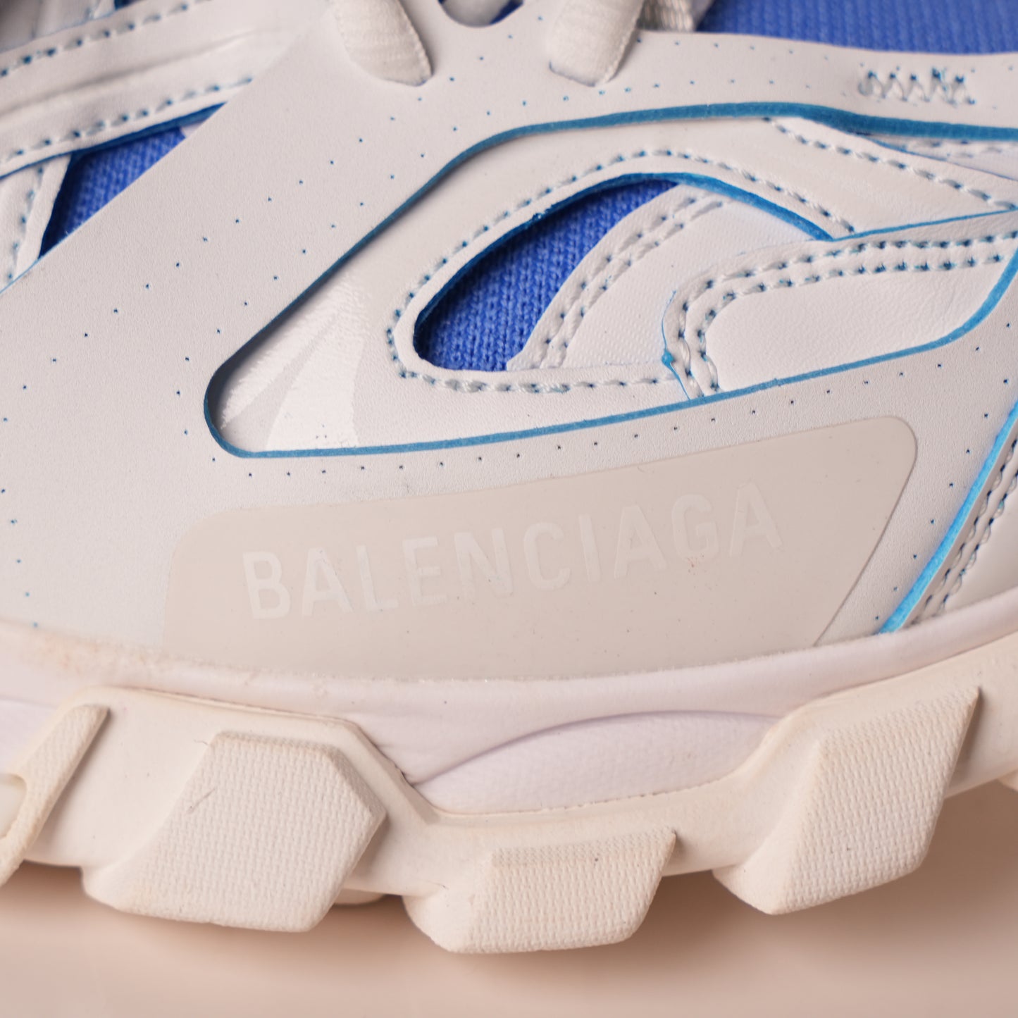 Balenciaga Track Sock White Blue