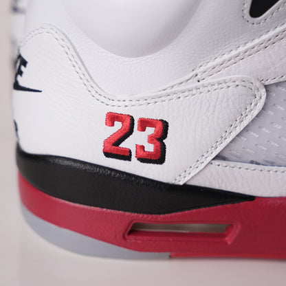Air Jordan 5 Retro Fire Red Black Tongue