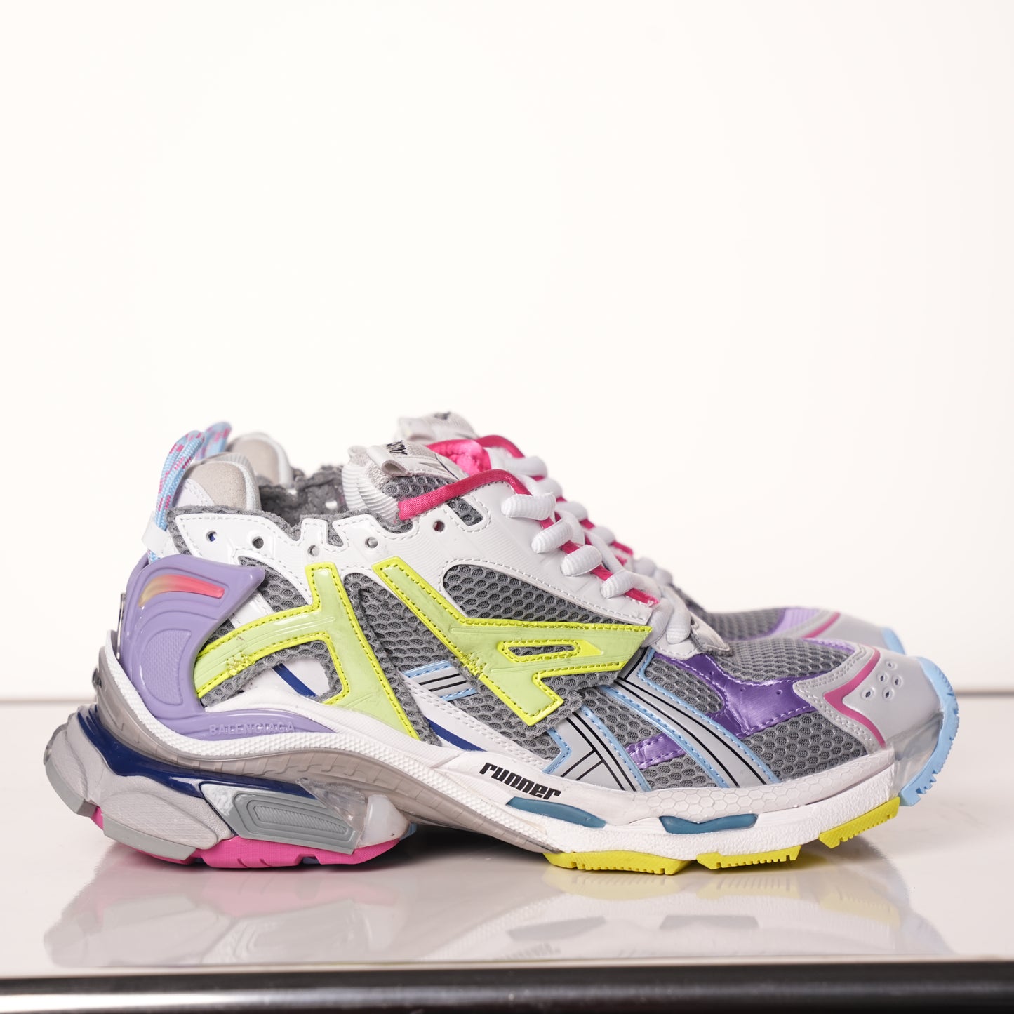 Balenciaga Runner White Yellow Purple 677402 W3RH5 0308