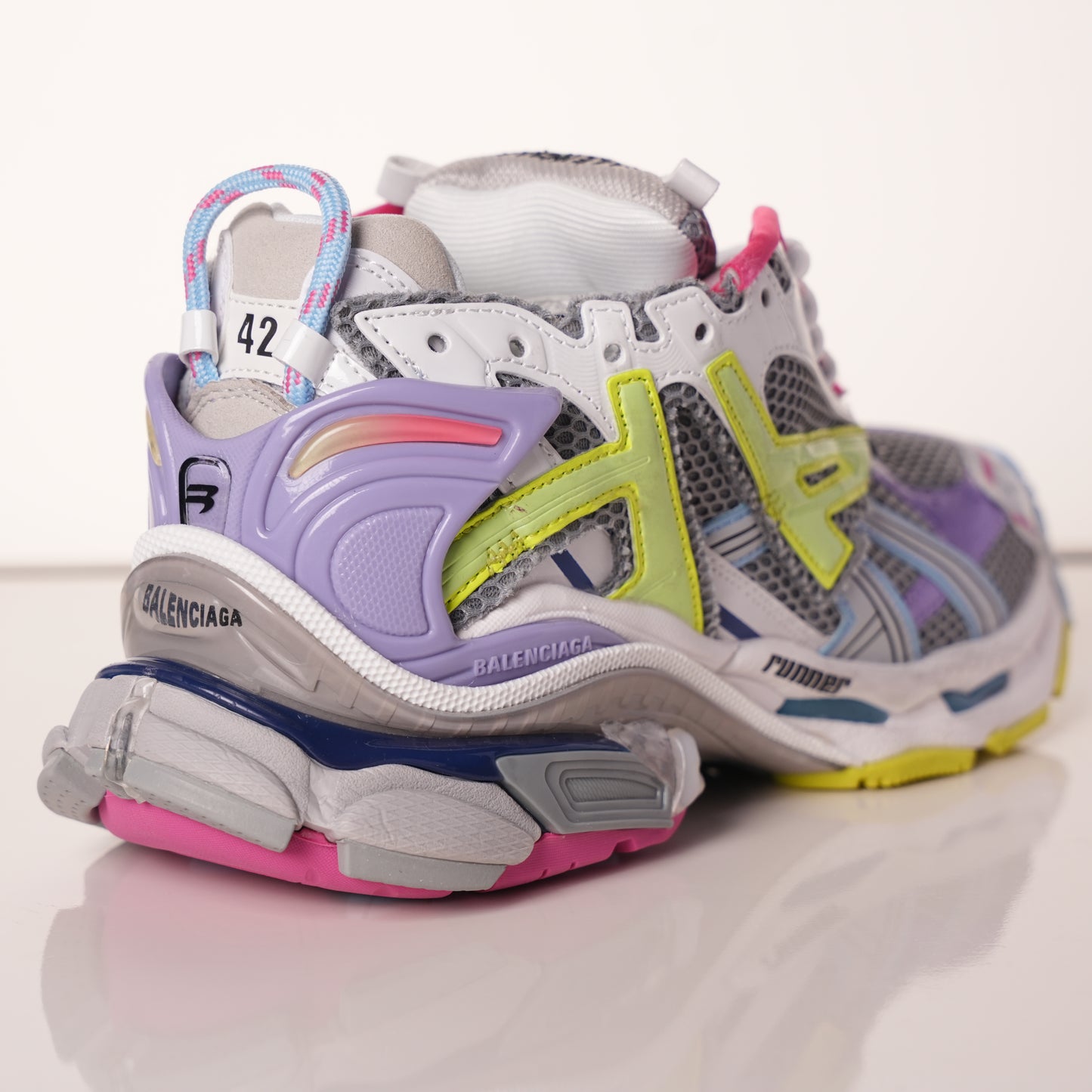 Balenciaga Runner White Yellow Purple 677402 W3RH5 0308