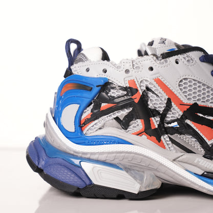 Balenciaga Runner White And Blue Printing 677402 W3RB6 1264