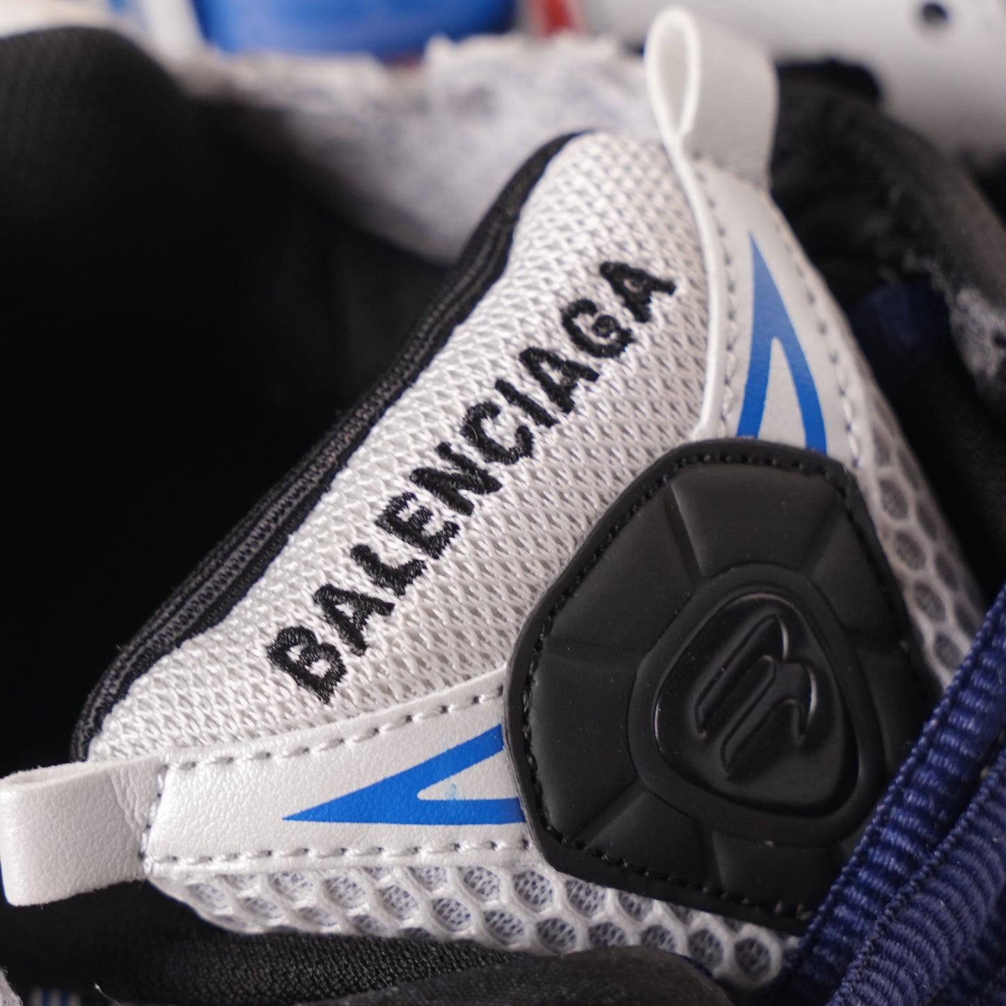Balenciaga Runner White And Blue Printing 677402 W3RB6 1264