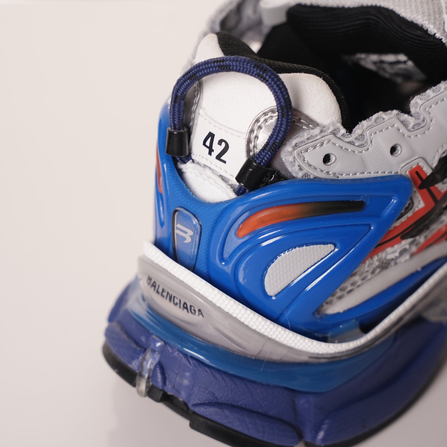 Balenciaga Runner White And Blue Printing 677402 W3RB6 1264