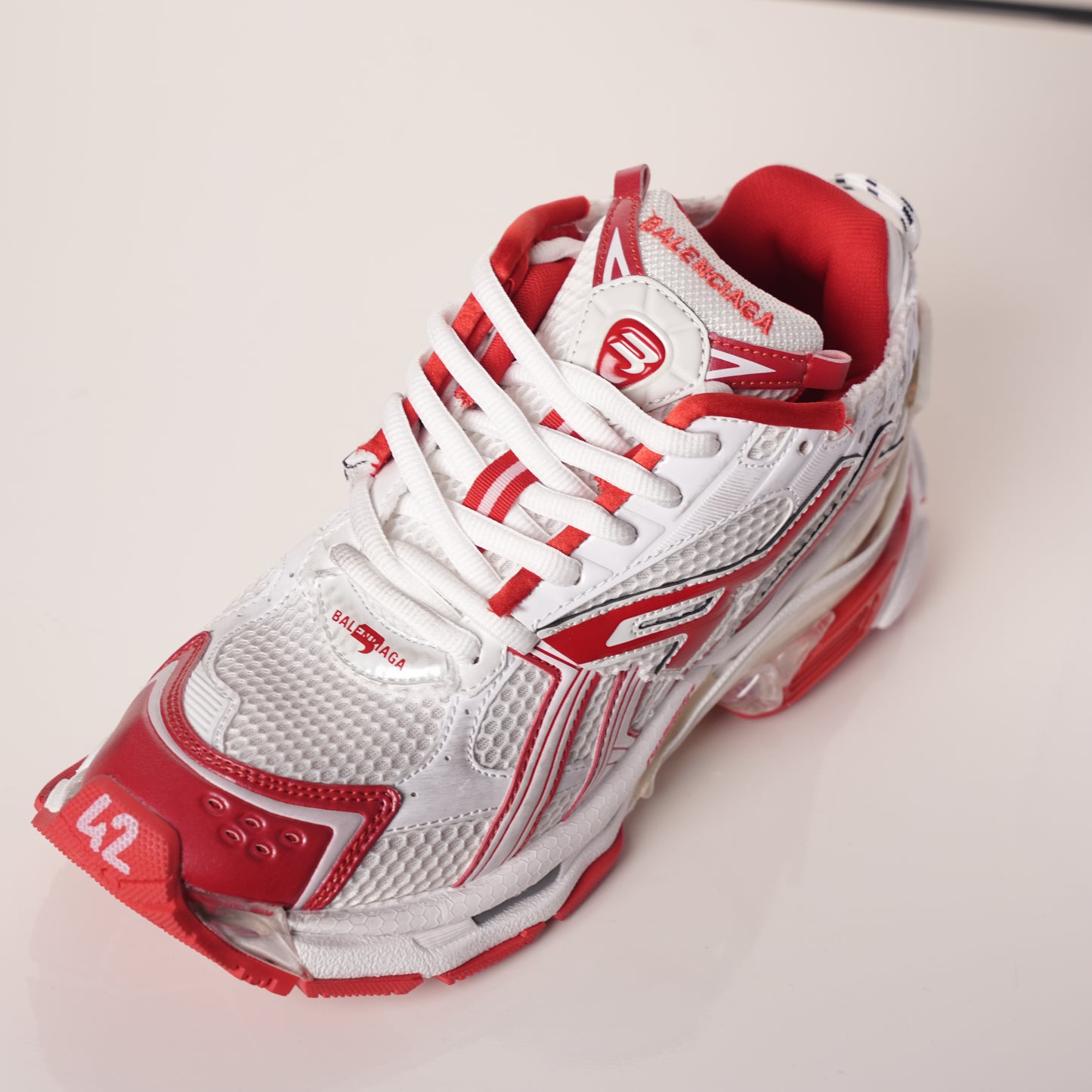 Balenciaga Runner White Red 677402 W3RB2 9060
