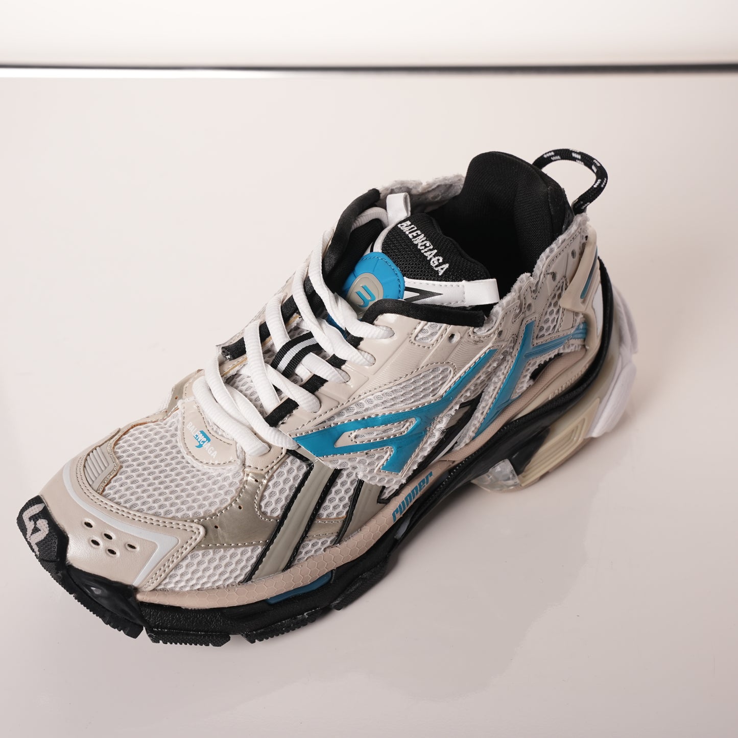 Balenciaga Runner Black Champagne Blue
