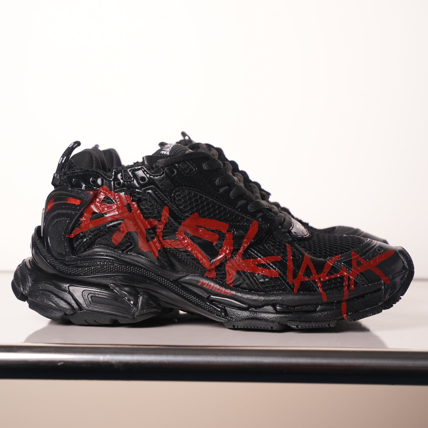 Balenciaga Runner Black And Red Characters 677402 W3RB1 0102