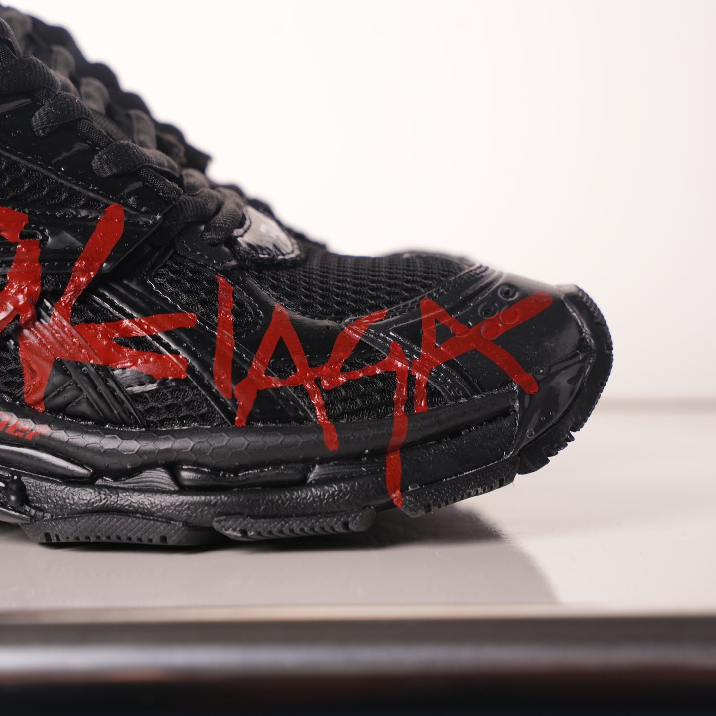 Balenciaga Runner Black And Red Characters 677402 W3RB1 0102