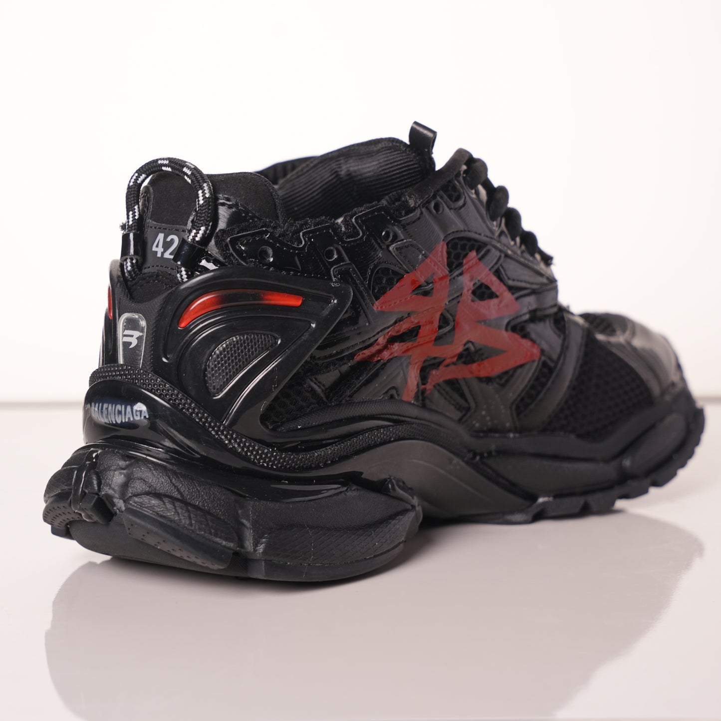 Balenciaga Runner Black And Red Characters 677402 W3RB1 0102