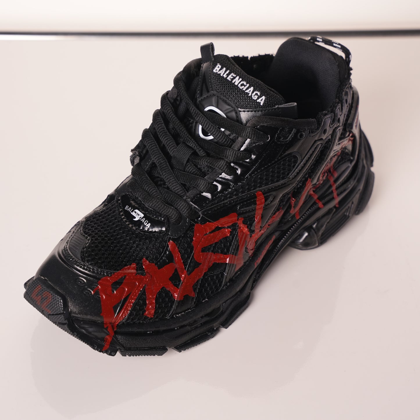 Balenciaga Runner Black And Red Characters 677402 W3RB1 0102