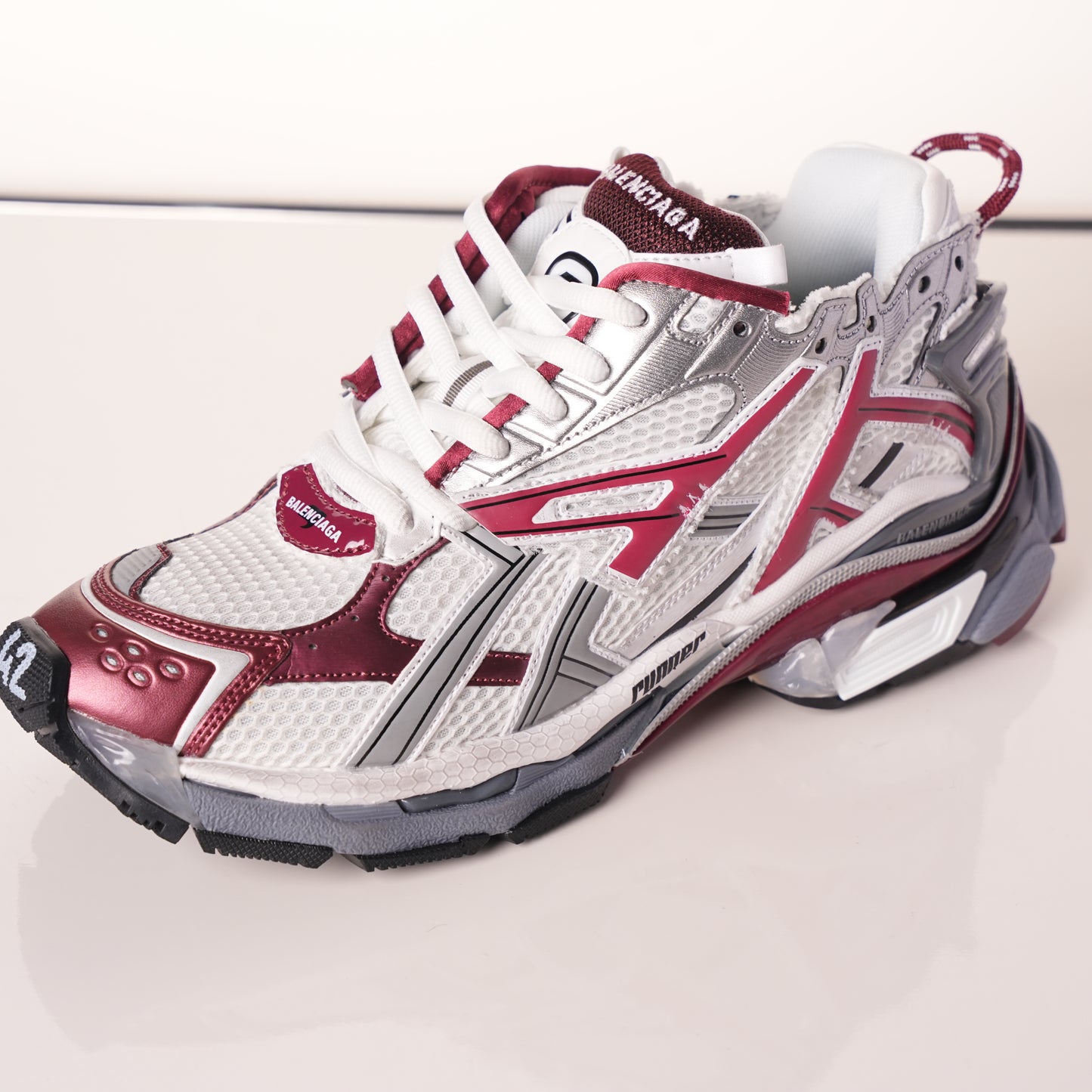 Balenciaga Runner White Wine Red