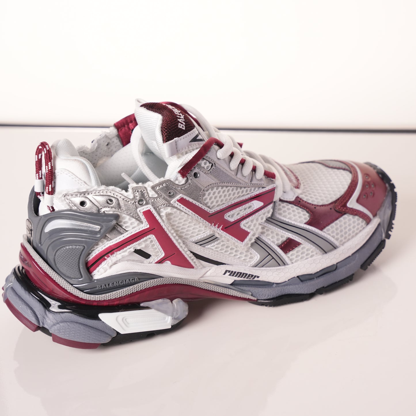 Balenciaga Runner White Wine Red