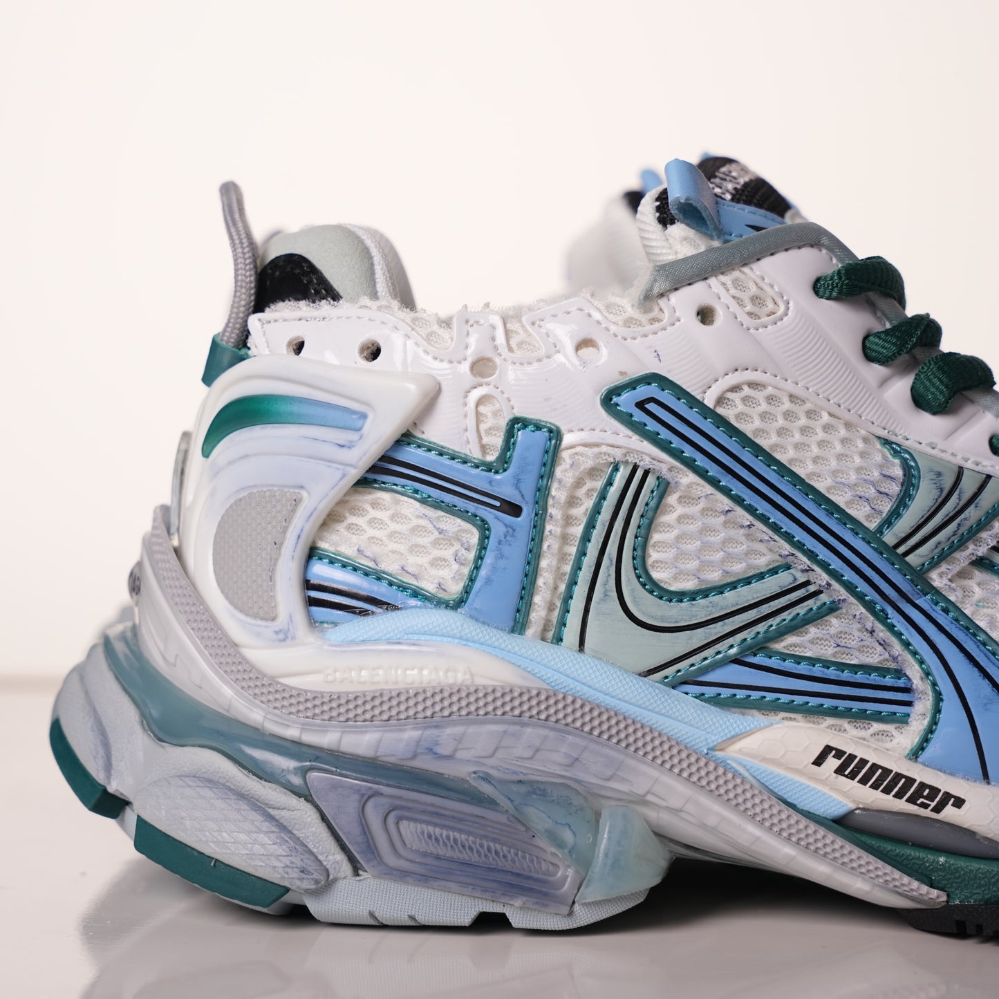 Balenciaga Runner Sneaker 'White Green Blue' 772774 W3RMU 0623