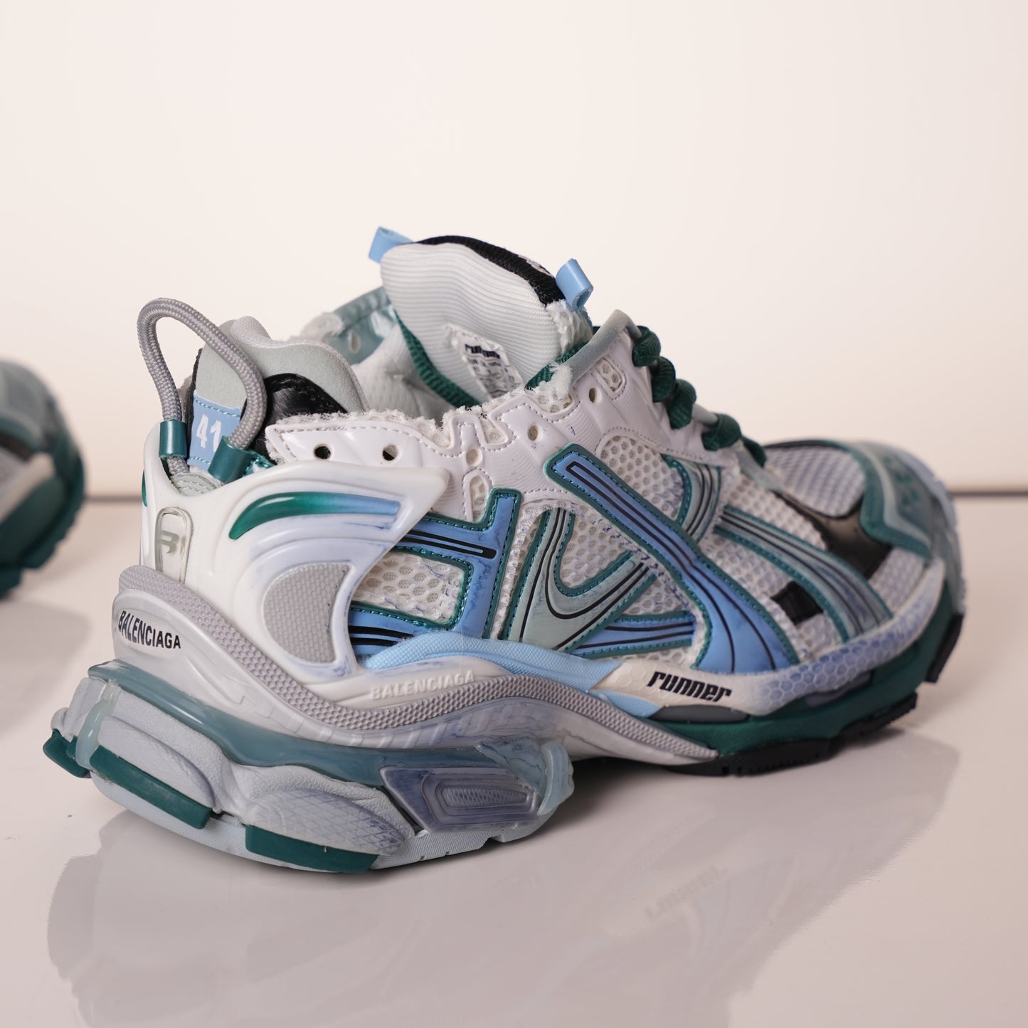 Balenciaga Runner Sneaker 'White Green Blue' 772774 W3RMU 0623