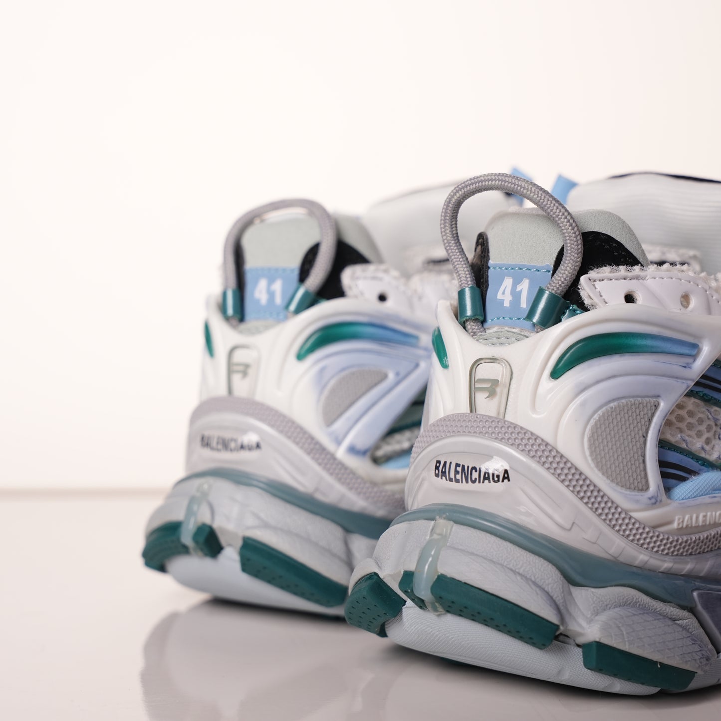 Balenciaga Runner Sneaker 'White Green Blue' 772774 W3RMU 0623