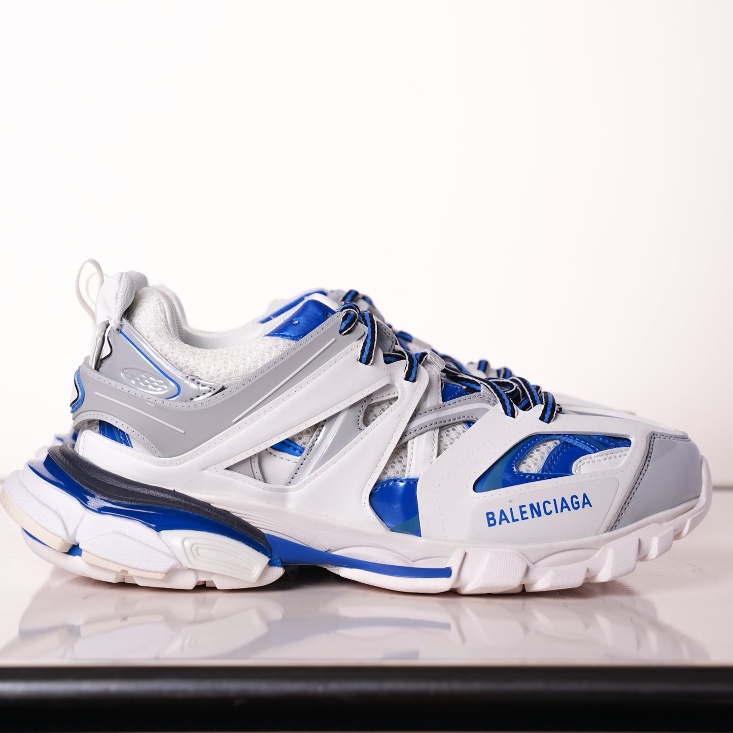 Balenciaga Track Sneaker White Grey Blue