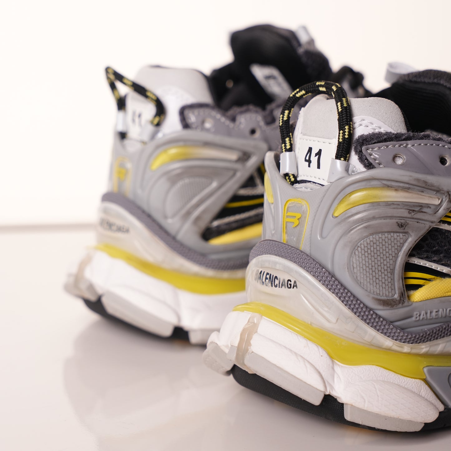 Balenciaga Runner Sneaker Grey Black Yellow 772767 W3RMU 1279