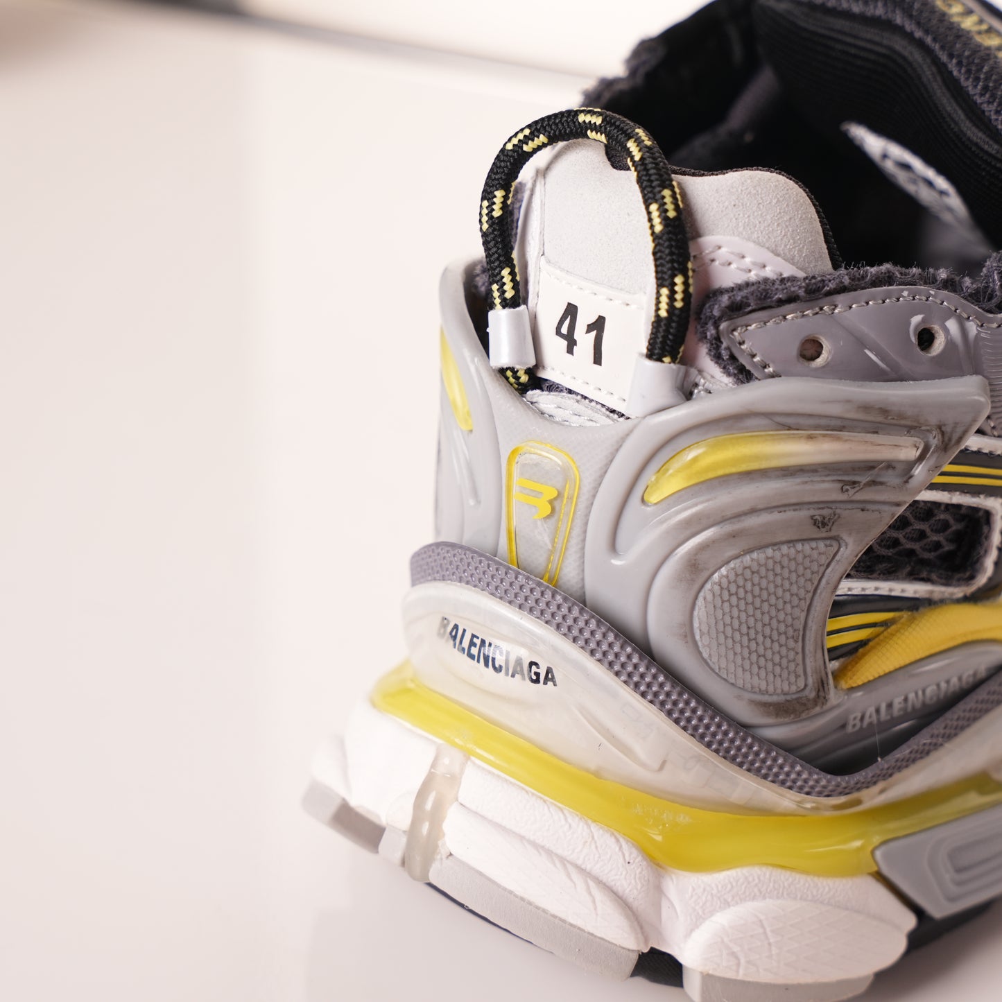 Balenciaga Runner Sneaker Grey Black Yellow 772767 W3RMU 1279