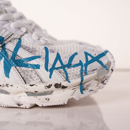 Balenciaga Runner Sneaker 'Graffiti - White Blue' 772774 W3RBQ 9040