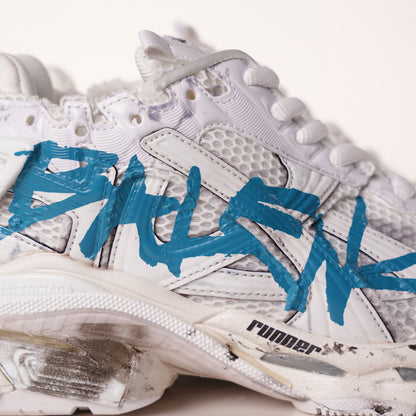 Balenciaga Runner Sneaker 'Graffiti - White Blue' 772774 W3RBQ 9040