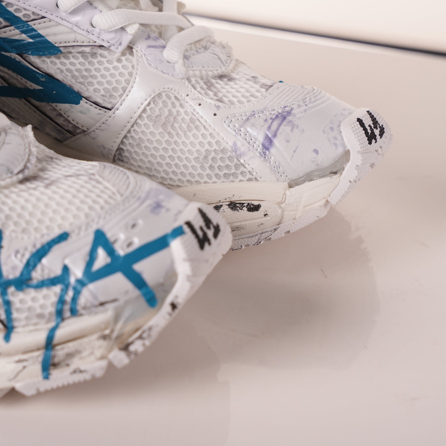 Balenciaga Runner Sneaker 'Graffiti - White Blue' 772774 W3RBQ 9040