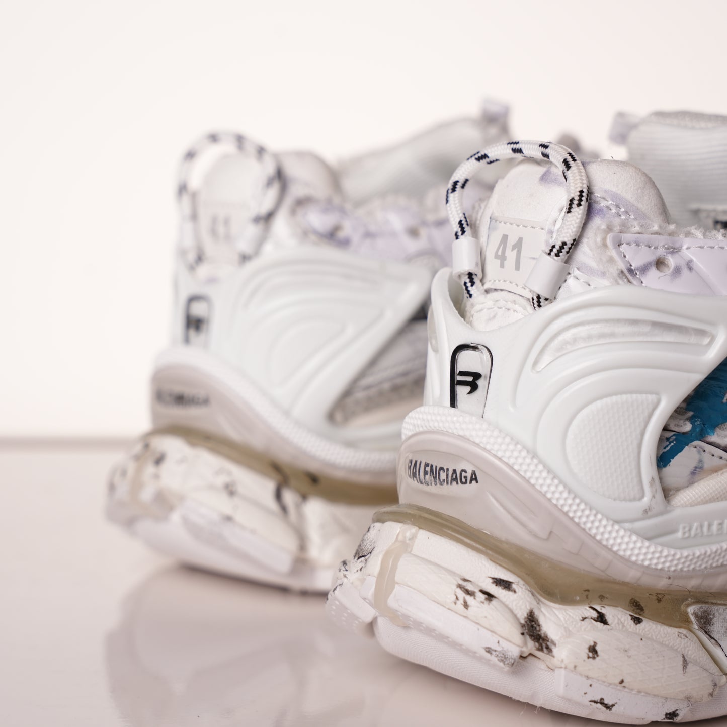 Balenciaga Runner Sneaker 'Graffiti - White Blue' 772774 W3RBQ 9040