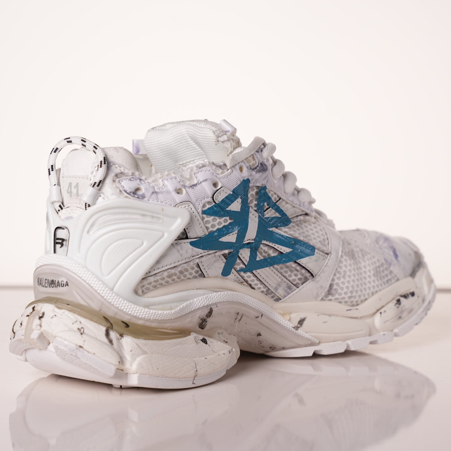 Balenciaga Runner Sneaker 'Graffiti - White Blue' 772774 W3RBQ 9040