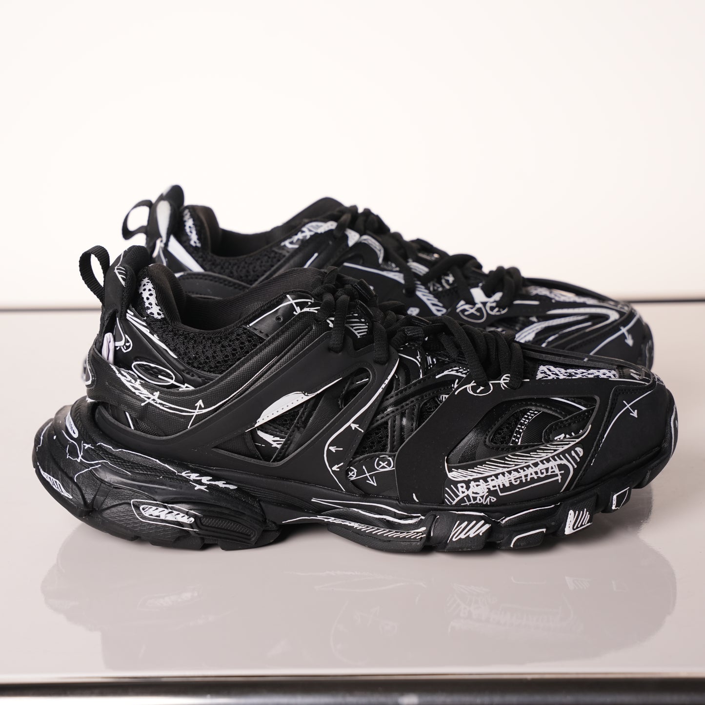 Balenciaga Track Black Black&White Painting