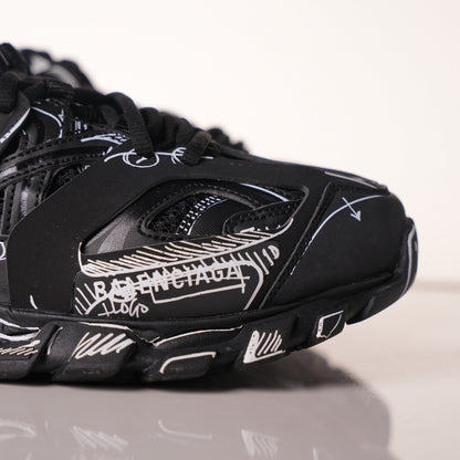 Balenciaga Track Black Black&White Painting