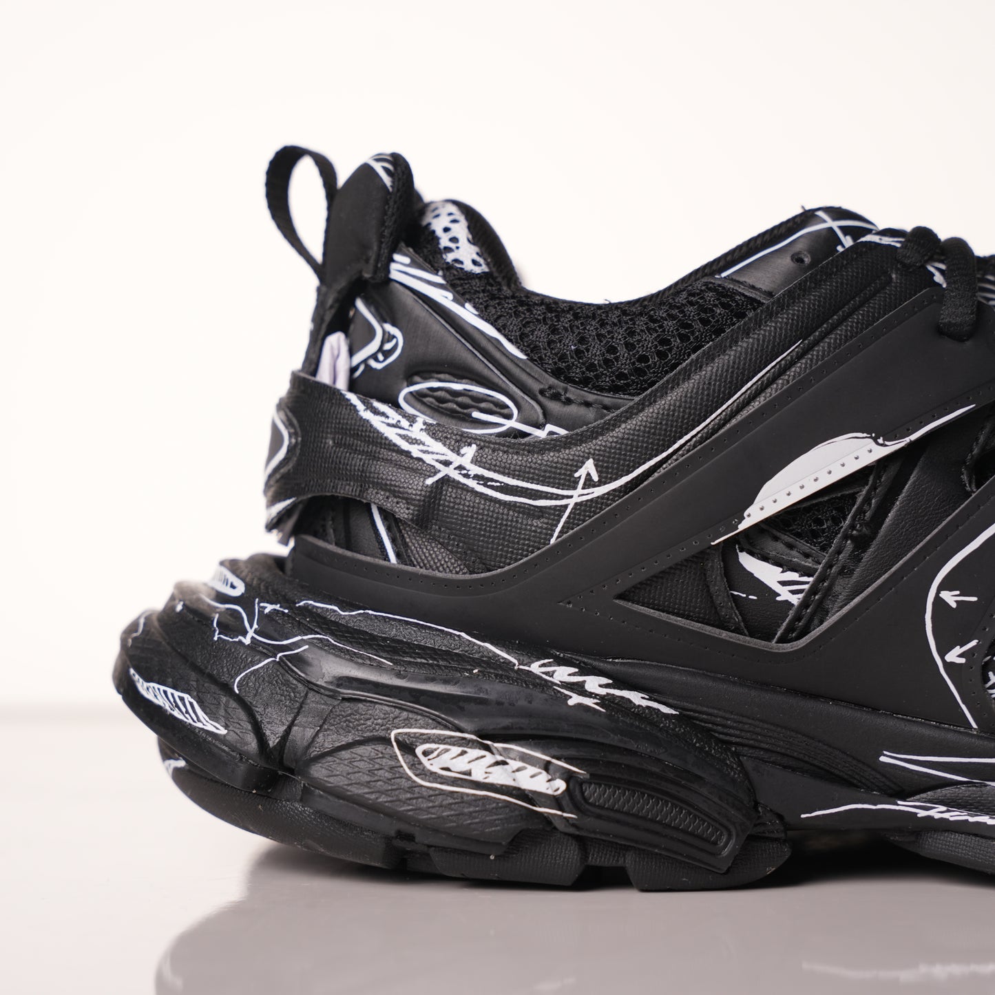 Balenciaga Track Black Black&White Painting