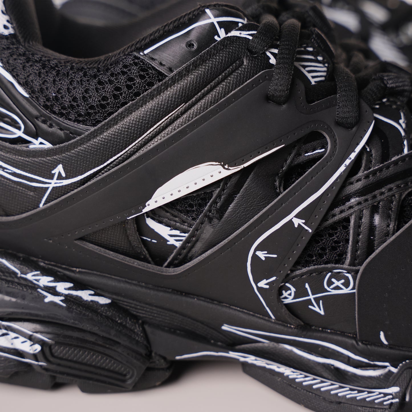 Balenciaga Track Black Black&White Painting