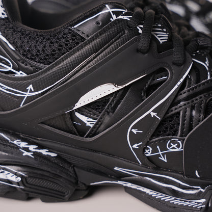 Balenciaga Track Black Black&White Painting