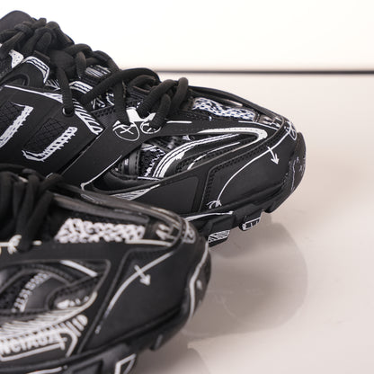Balenciaga Track Black Black&White Painting