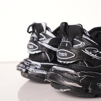 Balenciaga Track Black Black&White Painting