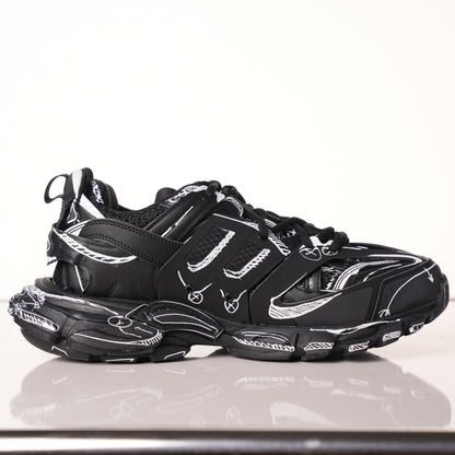 Balenciaga Track Black Black&White Painting