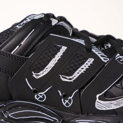 Balenciaga Track Black Black&White Painting