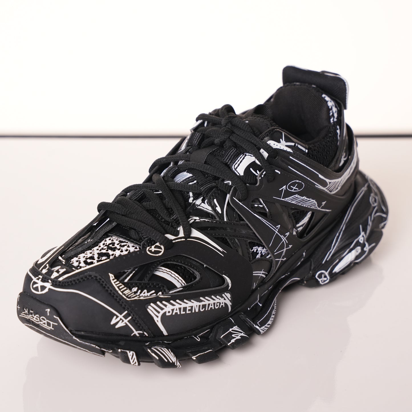 Balenciaga Track Black Black&White Painting