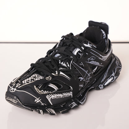 Balenciaga Track Black Black&White Painting
