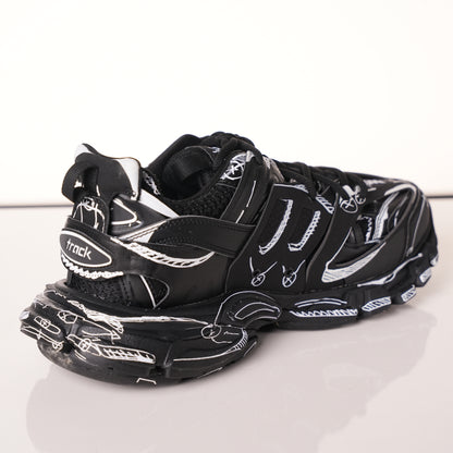 Balenciaga Track Black Black&White Painting