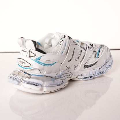 Belenicaga Track Sneaker 'White 542023 W3SRA 9014