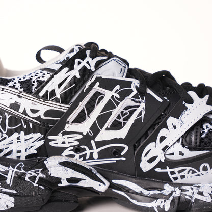 Balenciaga Track Graffiti Dirty Black White