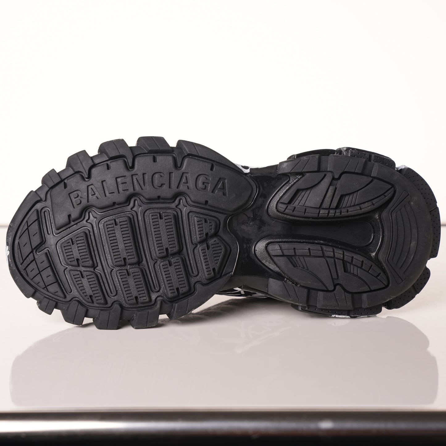 Balenciaga Track Graffiti Dirty Black White