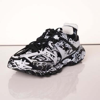 Balenciaga Track Graffiti Dirty Black White