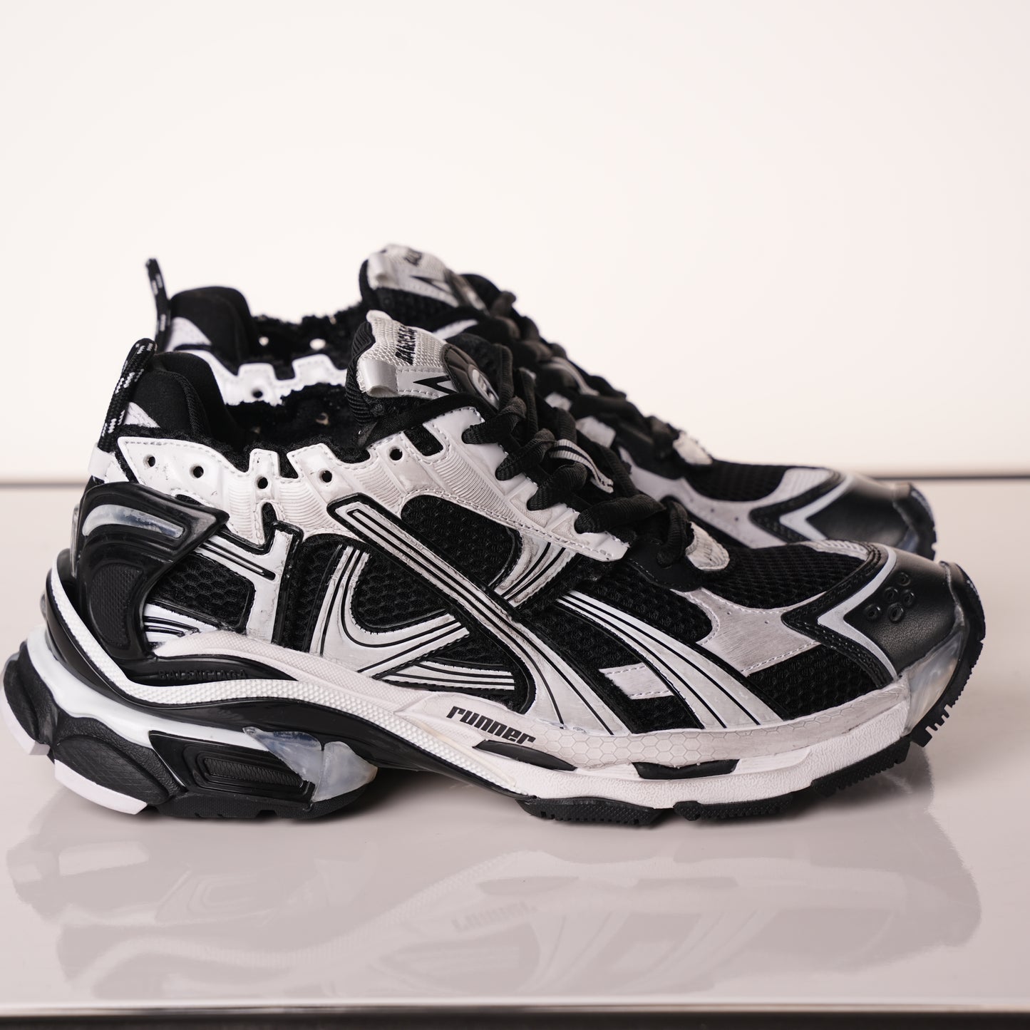 Balenciaga Runner Sneaker 'White Black' 772774 W3RNY